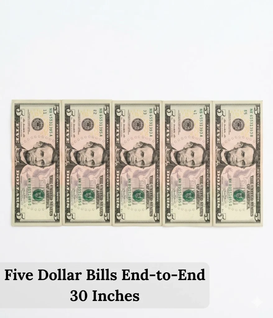 five-dollar-bills-end-to-end-30-inches