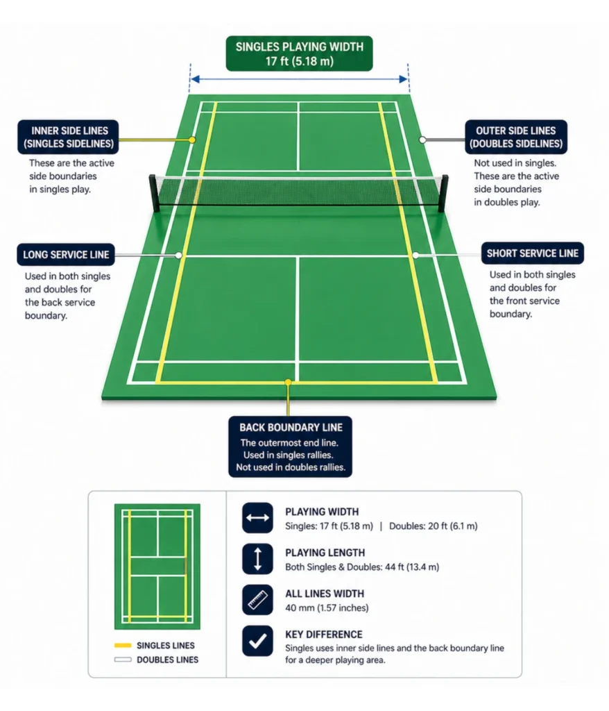 single-badminton-court-lines